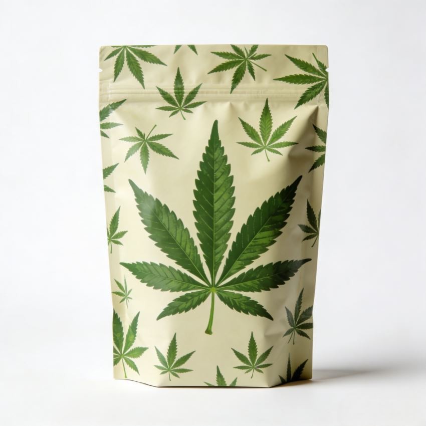 Cannabis Flat Bottom Bag